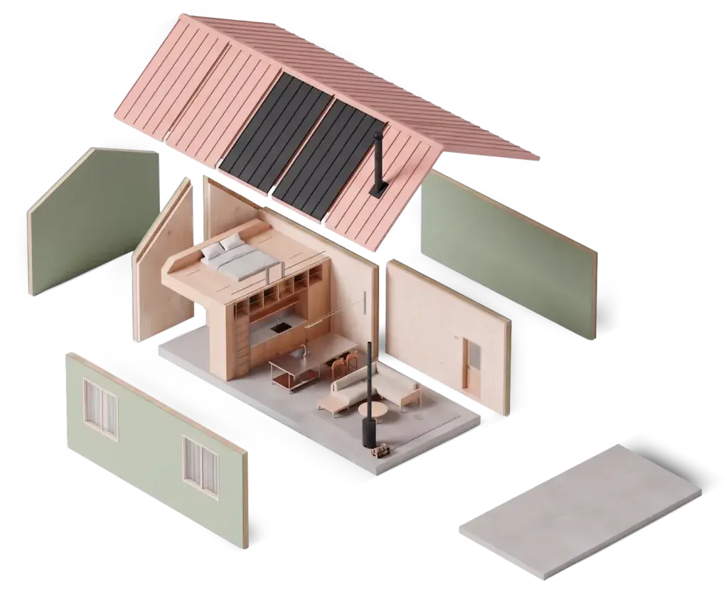 Modelo isométrico del sistema modular Fischer
